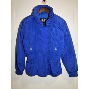 CB Sports Vintage Jacket Size 8 Royal Blue Puffer Coat Ski Winter 90s Retro Warm